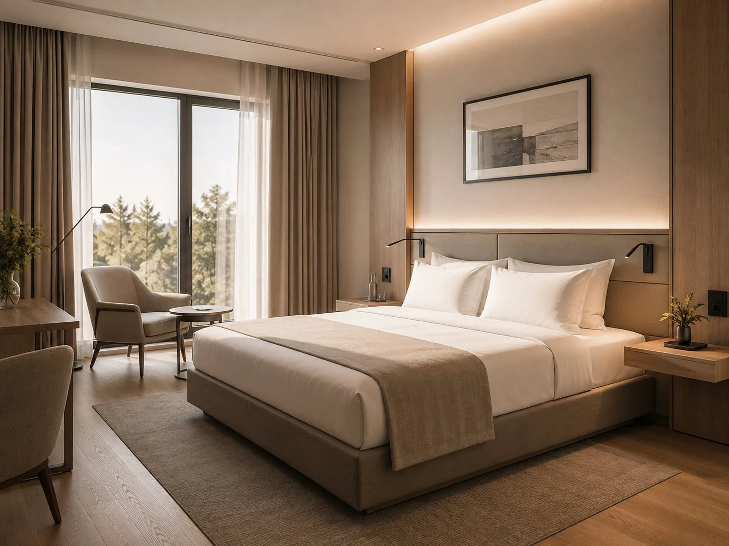Gepflegtes modernes Hotelzimmer